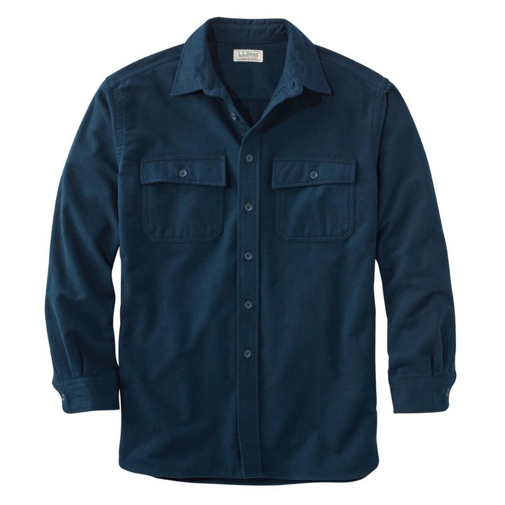 L.L. Bean New Chamois Shirt Traditional Fit Navy XL Tall